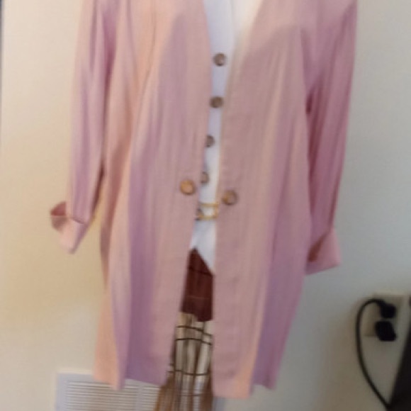 Pink Blazer with Button Details